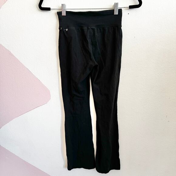 Abercrombie & Fitch Black Logo Flare Leggings Y2K 2000s Stretch Lounge Pants XS - Picture 2 of 7